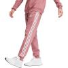 imageadidas Mens Essentials 3Stripes Fleece Tapered Cuff PantsPreloved Crimson