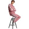 imageadidas Mens Essentials 3Stripes Fleece Tapered Cuff PantsPreloved Crimson
