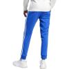imageadidas Mens Essentials 3Stripes Fleece Tapered Cuff PantsSemi Lucid Blue