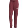 imageadidas Mens Essentials 3Stripes Fleece Tapered Cuff PantsShadow Red