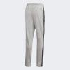 imageadidas Mens Essentials 3Stripes Tapered Open Hem PantsMedium Grey HeatherBlackSolid Grey