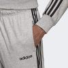 imageadidas Mens Essentials 3Stripes Tapered Open Hem PantsMedium Grey HeatherBlackSolid Grey
