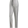 imageadidas Mens Essentials 3Stripes Tapered Open Hem PantsMedium Grey HeatherBlackSolid Grey