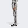 imageadidas Mens Essentials 3Stripes Tapered Open Hem PantsMedium Grey HeatherBlackSolid Grey