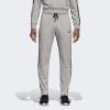 imageadidas Mens Essentials 3Stripes Tapered Open Hem PantsMedium Grey HeatherBlackSolid Grey
