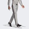imageadidas Mens Essentials 3Stripes Tapered Open Hem PantsMedium Grey HeatherBlackSolid Grey