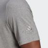imageadidas Mens Essentials Embroidered Linear Logo TeeMedium Grey Heather
