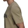 imageadidas Mens Essentials Embroidered Linear Logo TeeOrbit GreenBlack