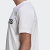 imageadidas Mens Essentials Embroidered Linear Logo TeeWhiteBlack