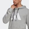 imageadidas Mens Sportswear Future Icons Three Bar HoodieMedium Grey Heather