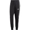 imageadidas Mens Aeroready Essentials Tapered Cuff Woven 3Stripes PantsBlackWhite