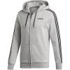 imageadidas Mens Essentials 3Stripes Fleece HoodieMedium Grey HeatherBlack