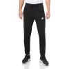 imageadidas Mens Essentials 3Stripes Fleece Tapered Cuff PantsBlackWhite
