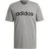 imageadidas Mens Essentials Embroidered Linear Logo TeeMedium Grey Heather