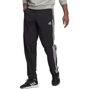 imageadidas Mens Aeroready Essentials Elastic Cuff 3Stripes PantsBlackWhite