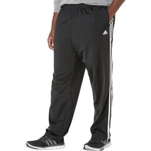 imageadidas Mens Essentials Warmup Open Hem 3stripes Tracksuit BottomsBlackWhiteBlack