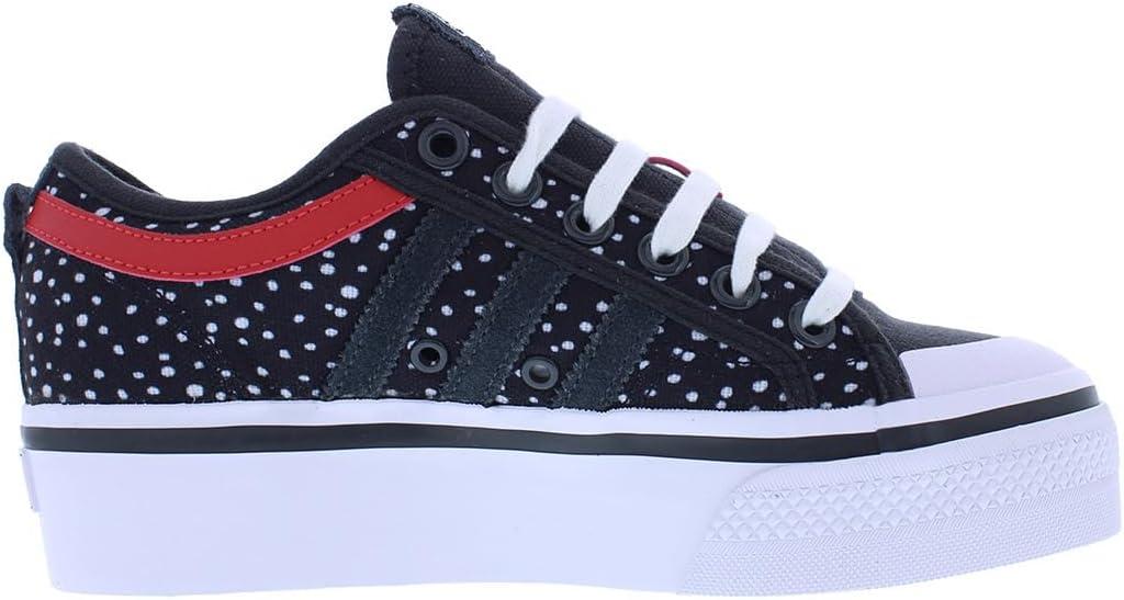 imageadidas Originals UnisexChild Nizza PlatformBlackWhiteRedblack