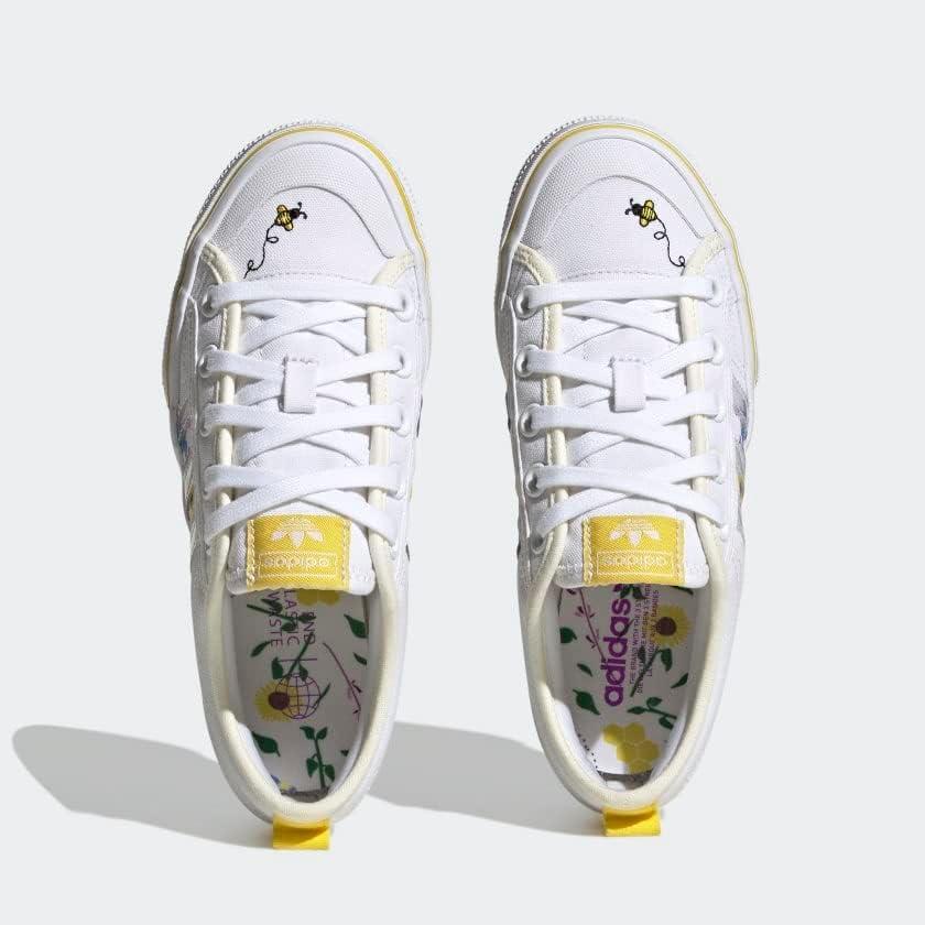 imageadidas Originals UnisexChild Nizza PlatformCloud WhiteYellowOff White