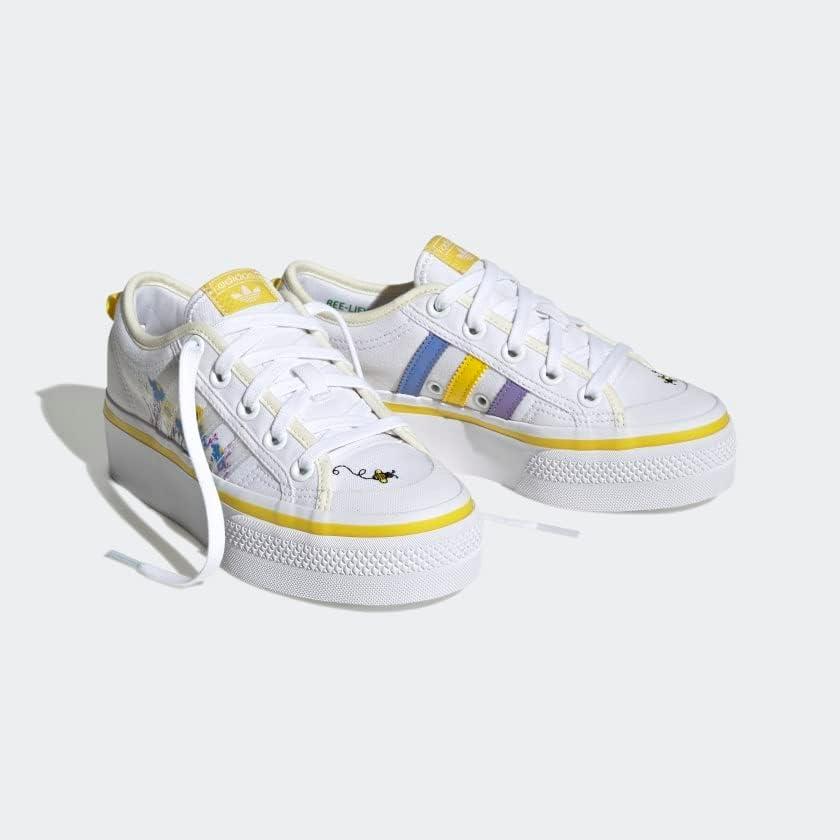 imageadidas Originals UnisexChild Nizza PlatformCloud WhiteYellowOff White
