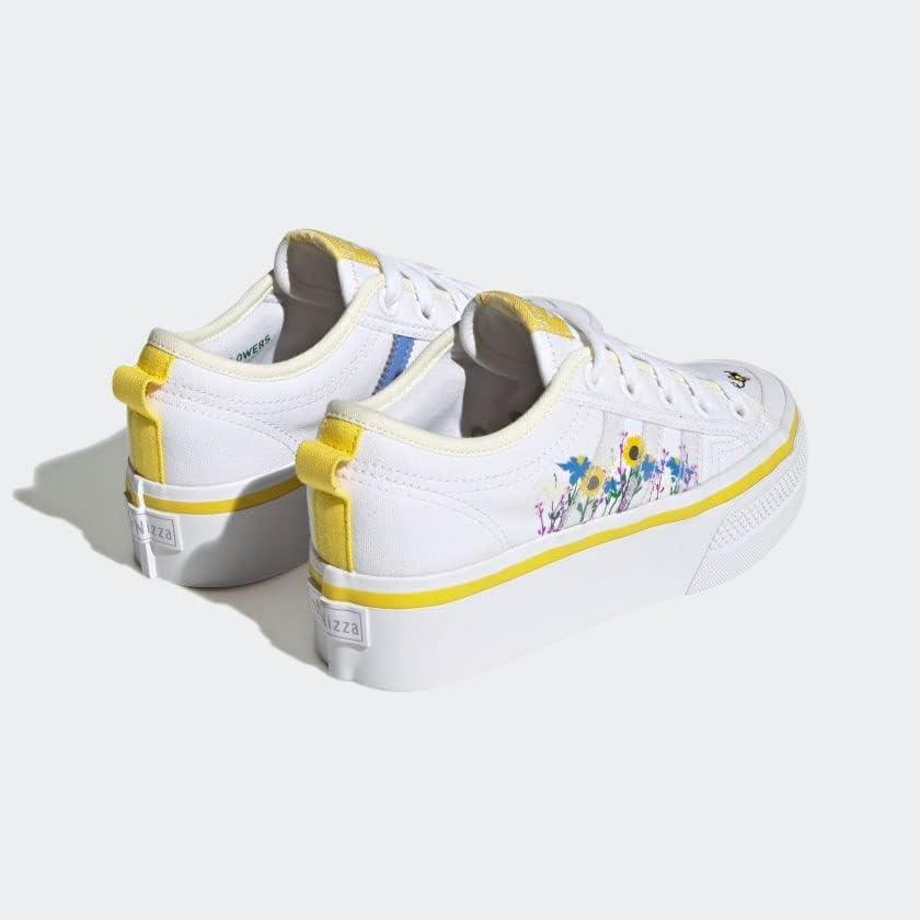 imageadidas Originals UnisexChild Nizza PlatformCloud WhiteYellowOff White