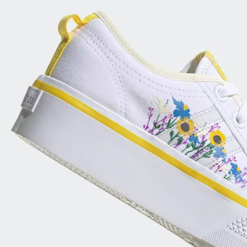 imageadidas Originals UnisexChild Nizza PlatformCloud WhiteYellowOff White