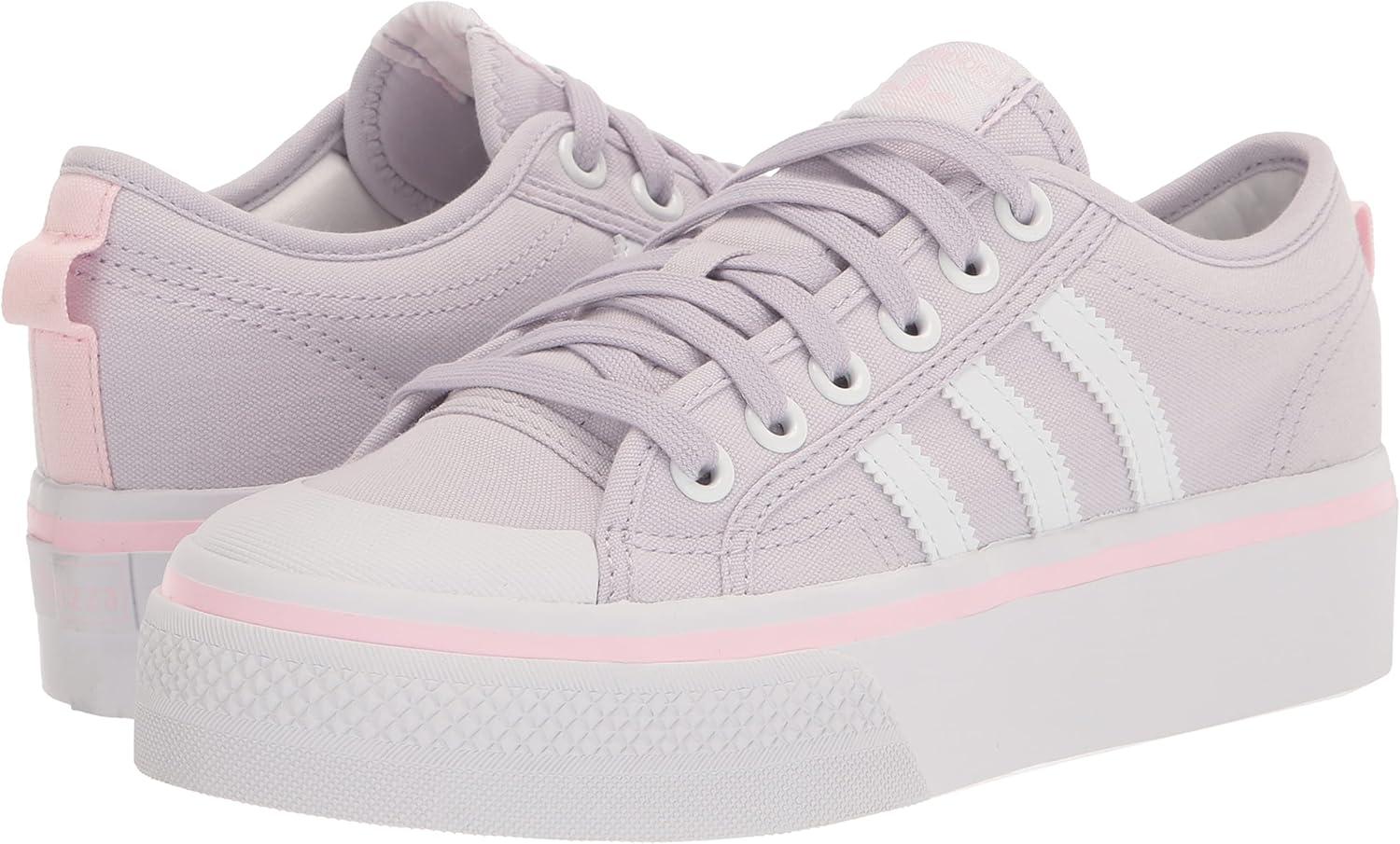 imageadidas Originals UnisexChild Nizza PlatformSilver DawnWhiteClear Pink