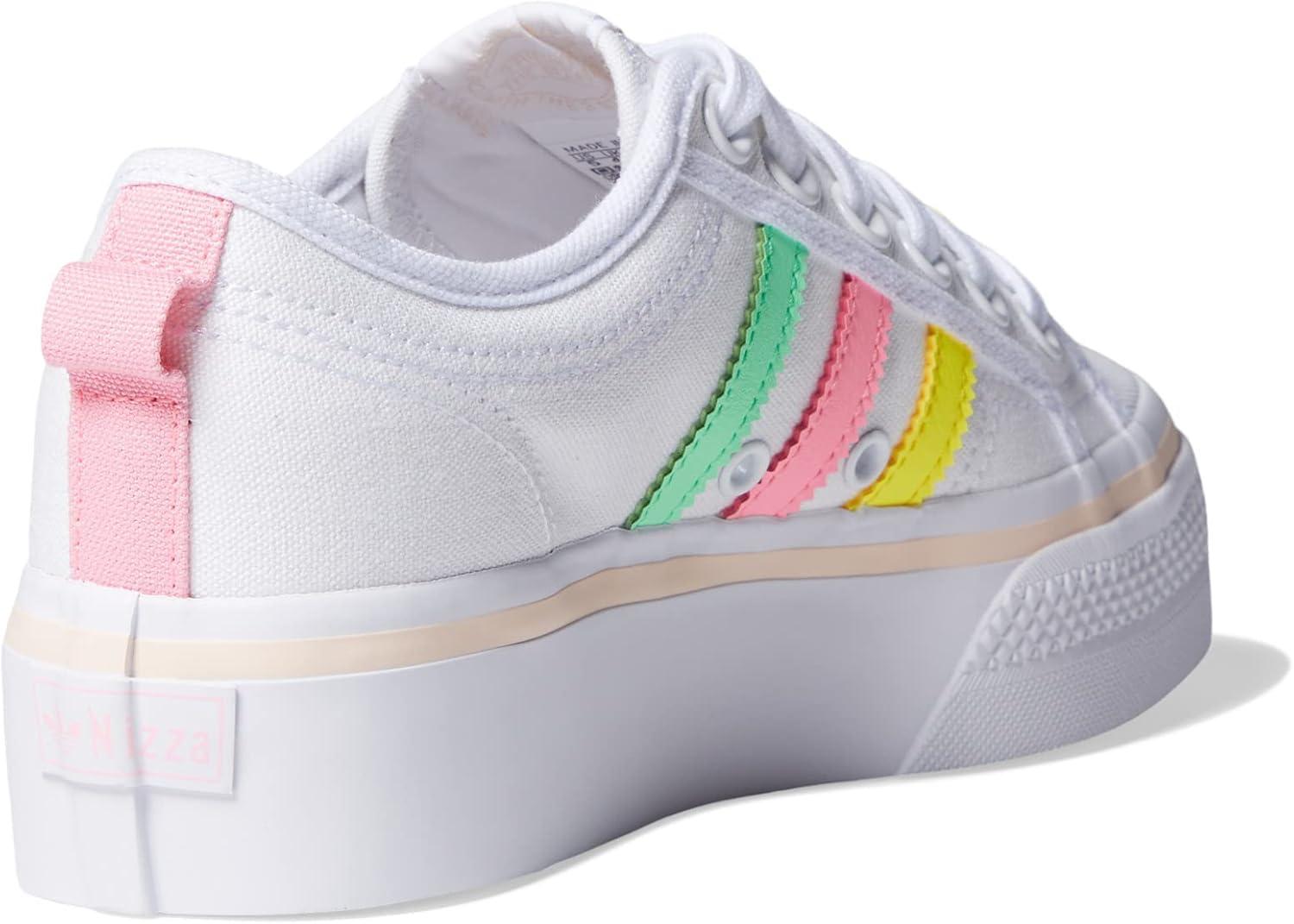 imageadidas Originals UnisexChild Nizza PlatformWhiteBeam YellowBeam Pink