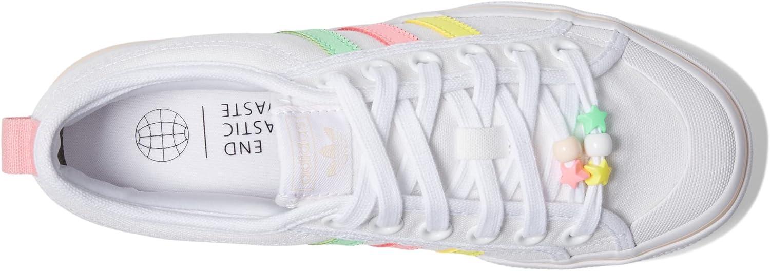 imageadidas Originals UnisexChild Nizza PlatformWhiteBeam YellowBeam Pink
