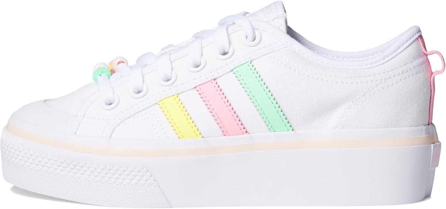 imageadidas Originals UnisexChild Nizza PlatformWhiteBeam YellowBeam Pink