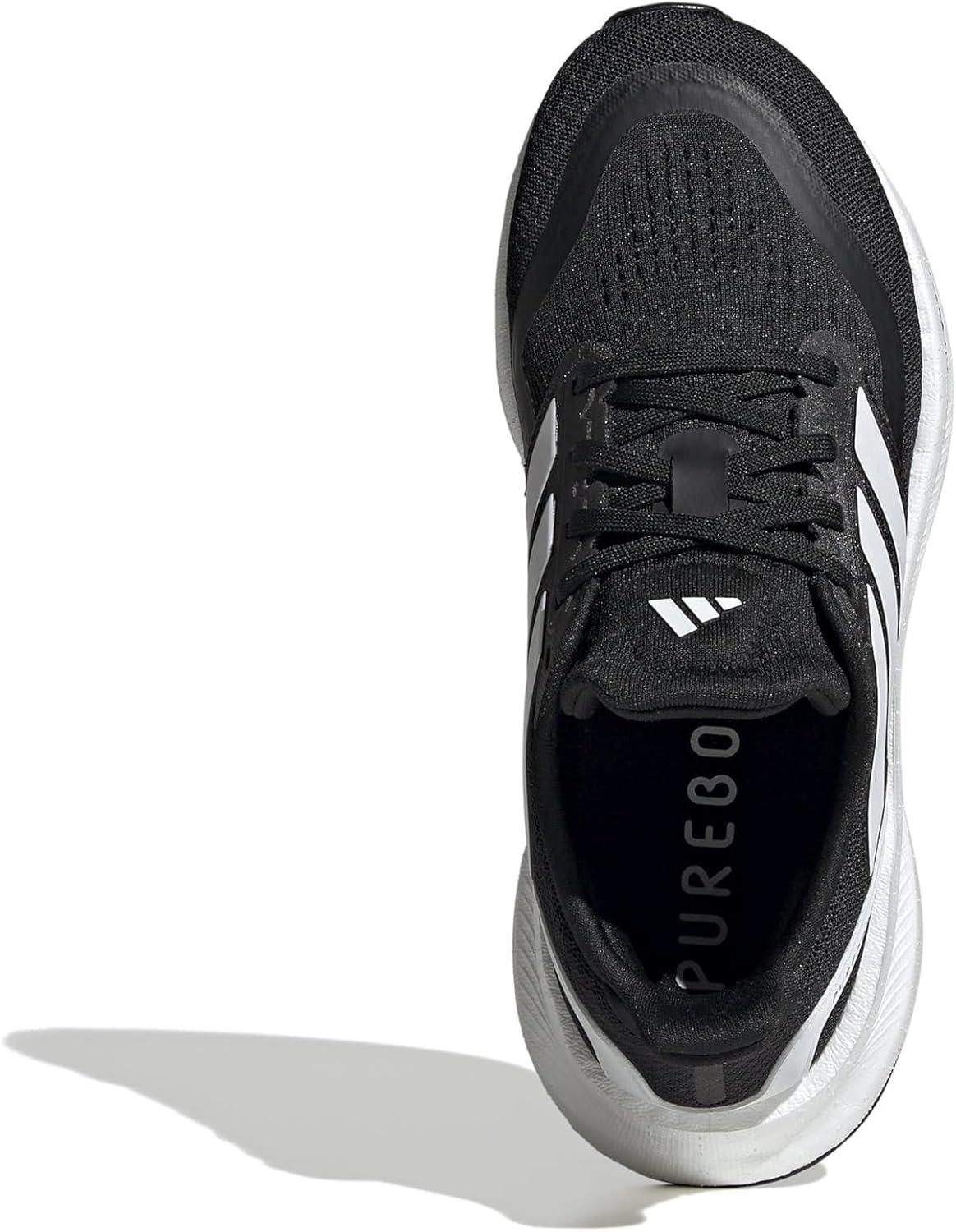 imageadidas UnisexChild Pureboost Light Running SneakerBlackWhiteBlack
