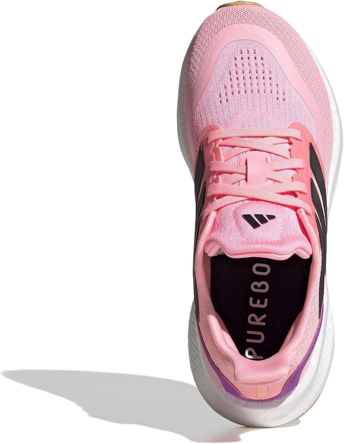 imageadidas UnisexChild Pureboost Light Running SneakerPink SparkBlackOat