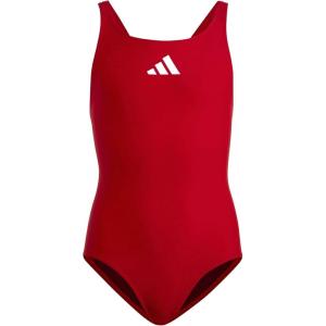 imageadidas Girls Solid Small Logo SwimsuitBetter ScarletWhiteShadow Red