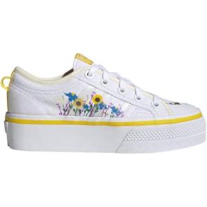 imageadidas Originals UnisexChild Nizza PlatformCloud WhiteYellowOff White