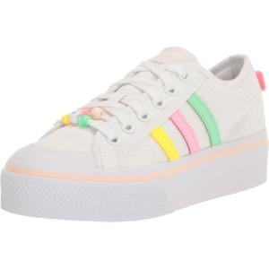 imageadidas Originals UnisexChild Nizza PlatformWhiteBeam YellowBeam Pink