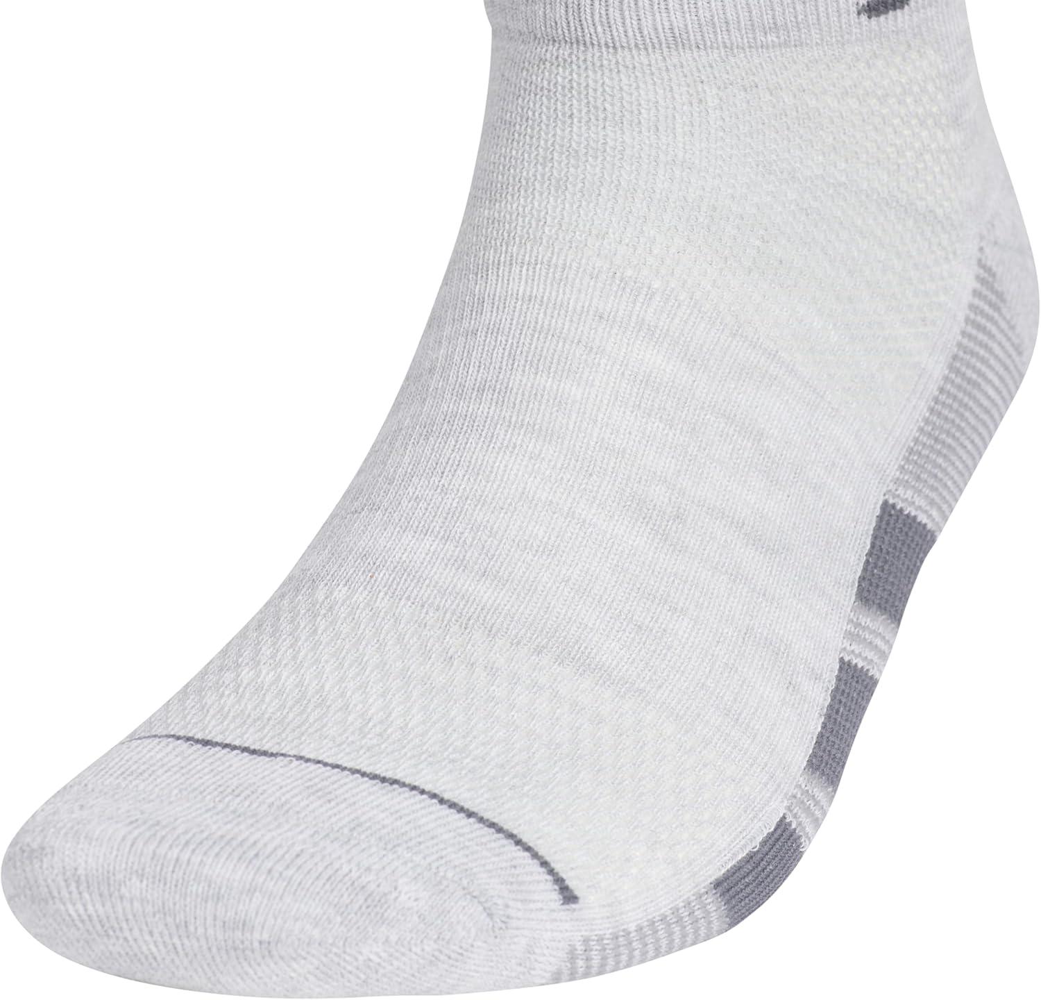 imageadidas Mens All Day Training Low Cut Socks Engineered for Sport Performance with Targeted Cushioning for Running 3PairCool Light HeatherOnix GreyGrey