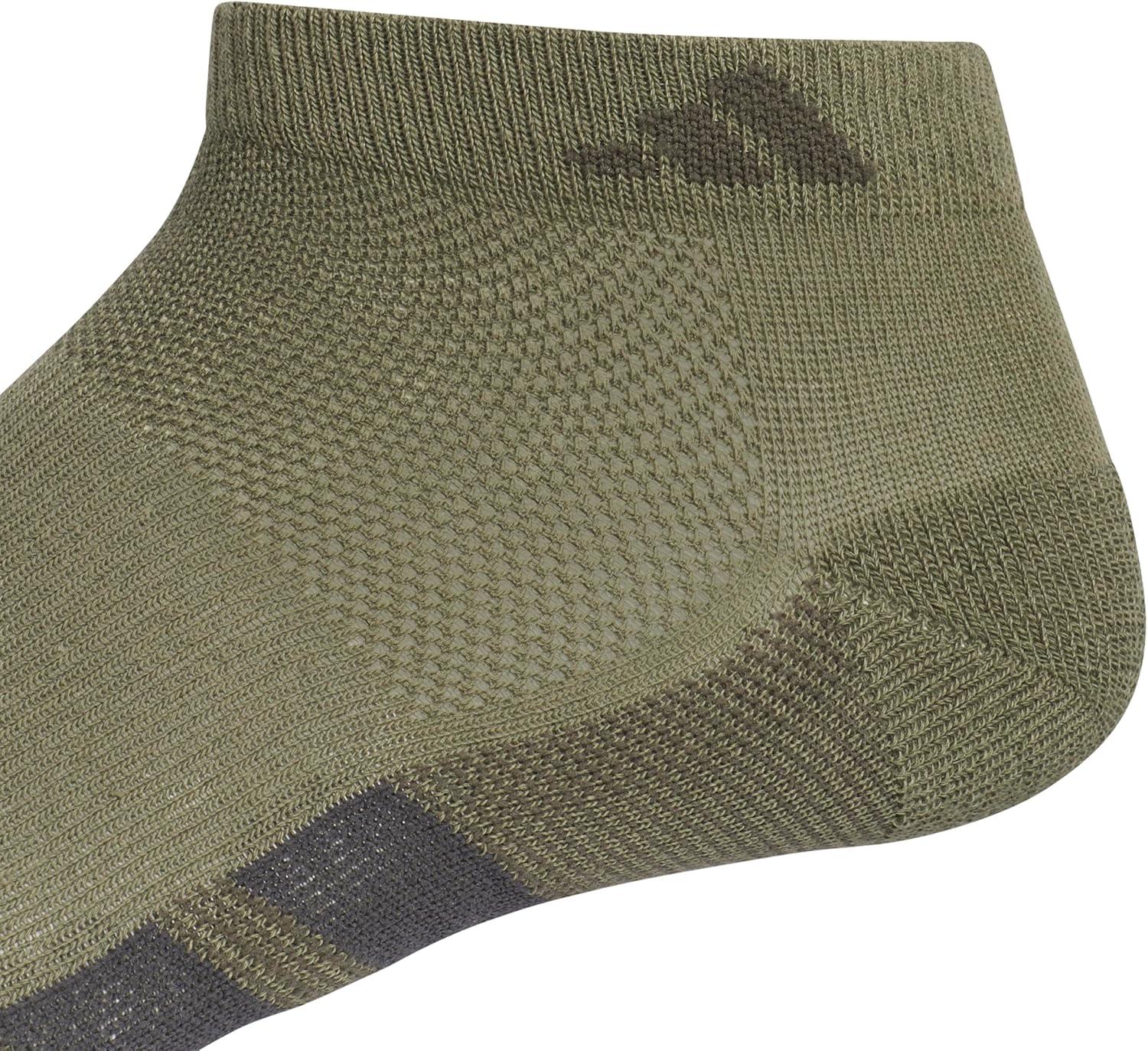 imageadidas Mens All Day Training Low Cut Socks Engineered for Sport Performance with Targeted Cushioning for Running 3PairOlive Strata GreenWonder Alumina GreyOnix Grey