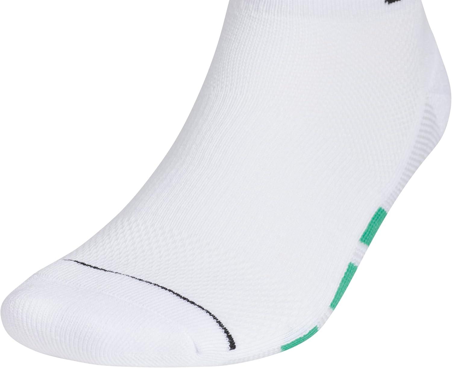 imageadidas Mens All Day Training Low Cut Socks Engineered for Sport Performance with Targeted Cushioning for Running 3PairWhiteSemi Court GreenDark Blue