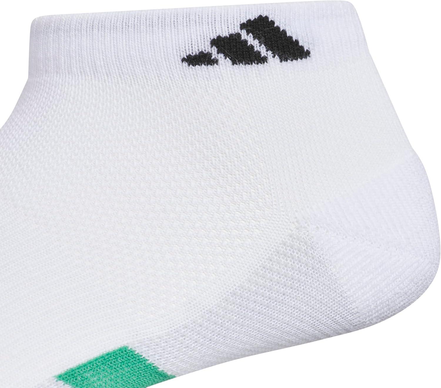 imageadidas Mens All Day Training Low Cut Socks Engineered for Sport Performance with Targeted Cushioning for Running 3PairWhiteSemi Court GreenDark Blue