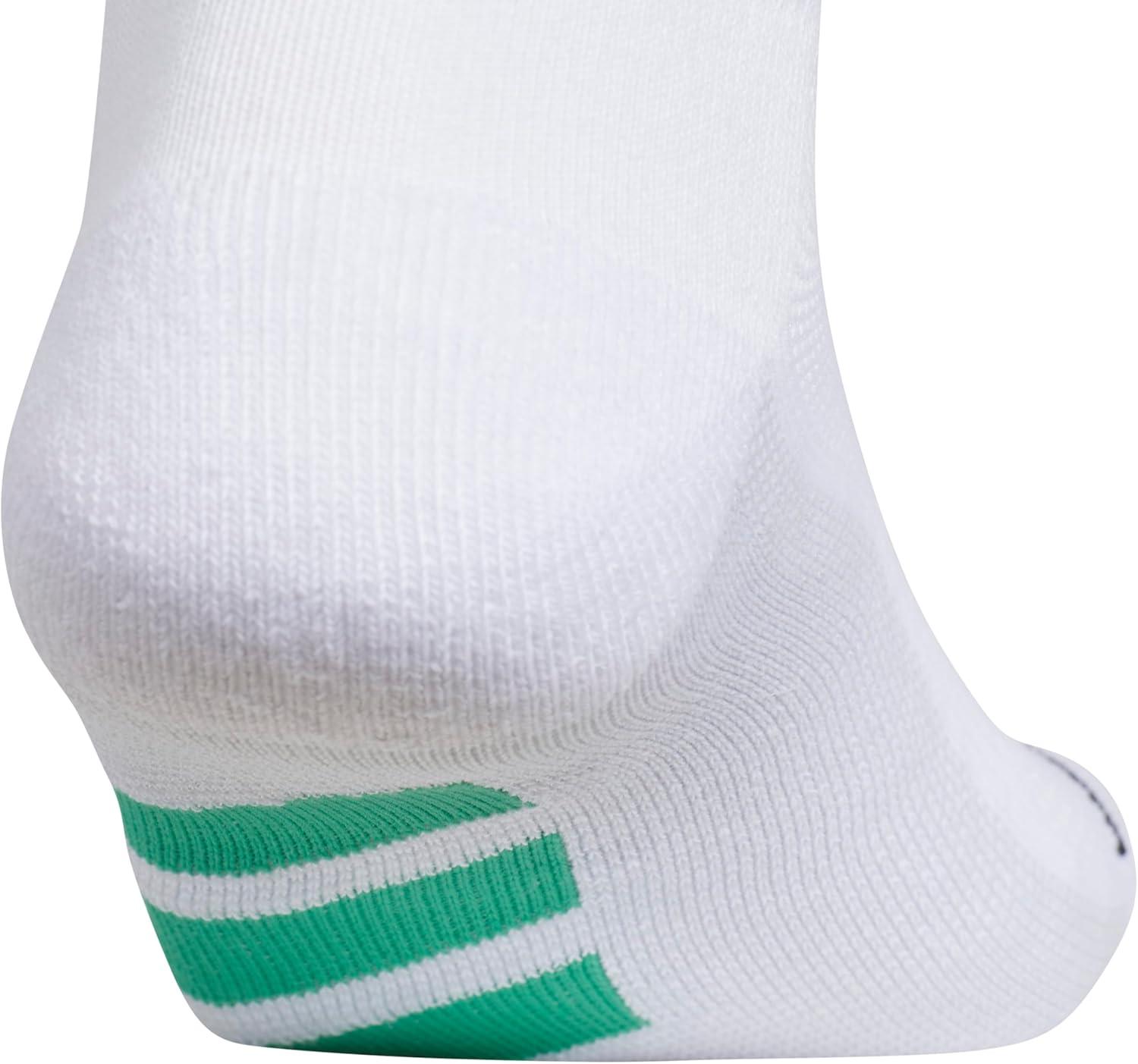 imageadidas Mens All Day Training Low Cut Socks Engineered for Sport Performance with Targeted Cushioning for Running 3PairWhiteSemi Court GreenDark Blue