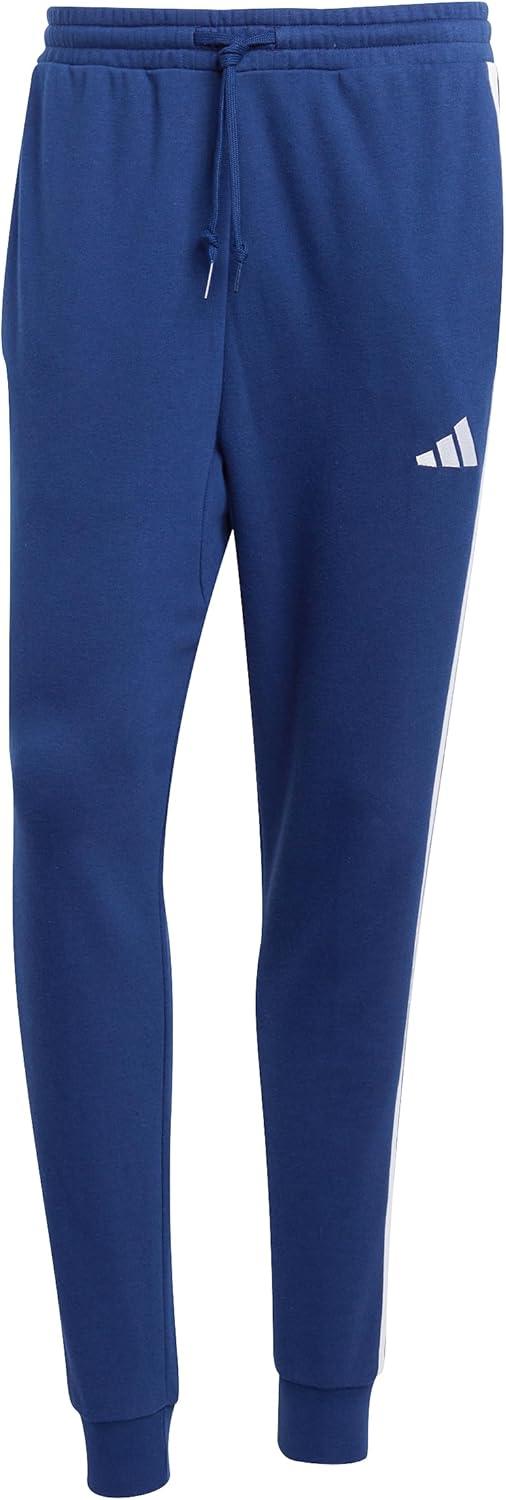 imageadidas Mens Essentials 3Stripes French Terry PantsDark BlueWhite