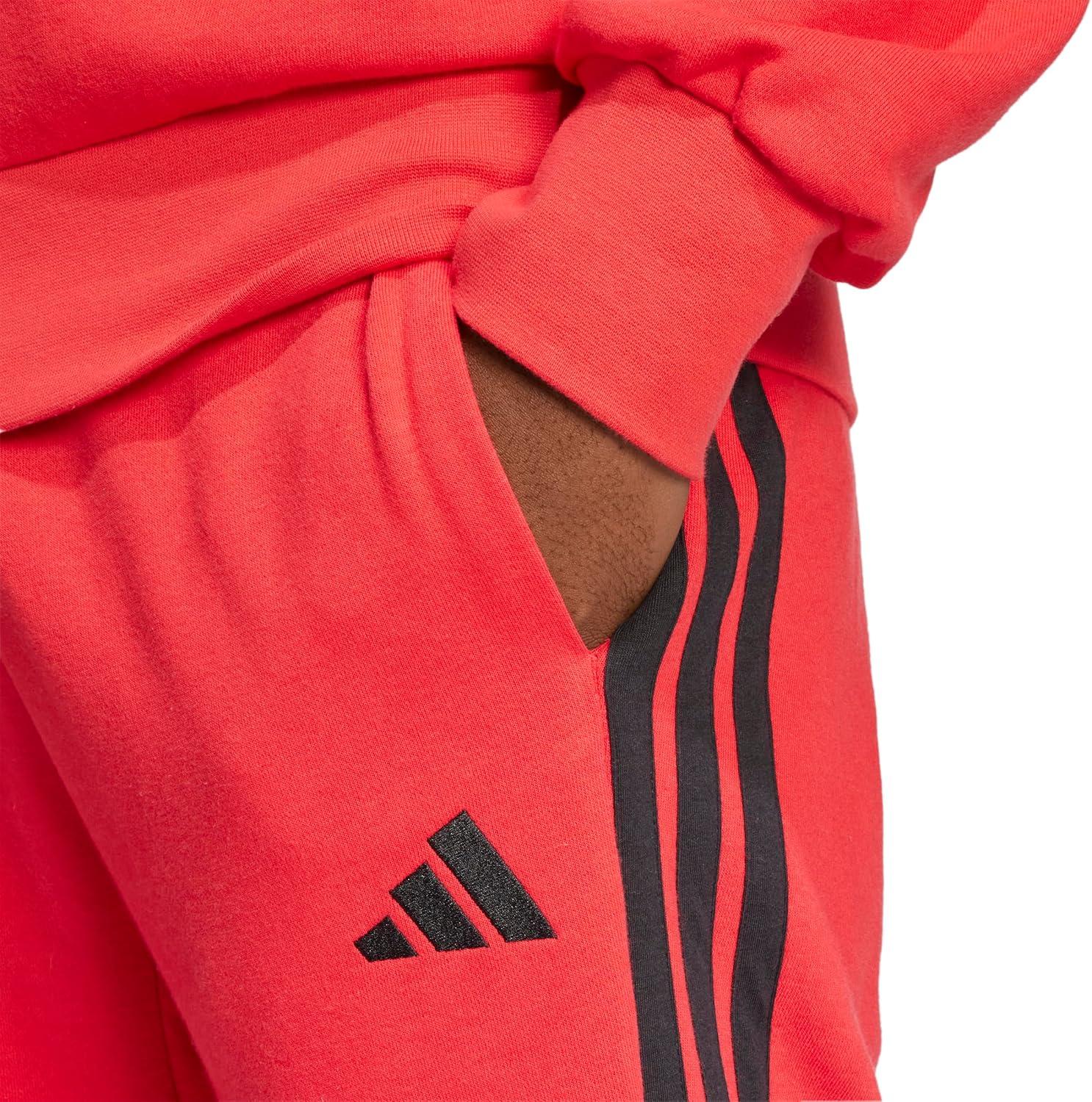 imageadidas Mens Essentials 3Stripes French Terry PantsPure RubyBlack