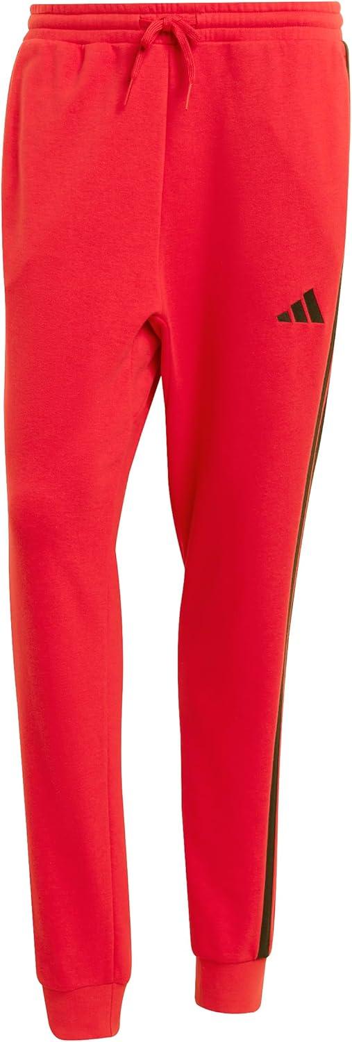 imageadidas Mens Essentials 3Stripes French Terry PantsPure RubyBlack