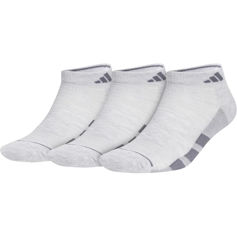 imageadidas Mens All Day Training Low Cut Socks Engineered for Sport Performance with Targeted Cushioning for Running 3PairCool Light HeatherOnix GreyGrey