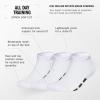imageadidas Mens All Day Training Low Cut Socks Engineered for Sport Performance with Targeted Cushioning for Running 3PairWhiteSemi Court GreenDark Blue