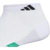 imageadidas Mens All Day Training Low Cut Socks Engineered for Sport Performance with Targeted Cushioning for Running 3PairWhiteSemi Court GreenDark Blue