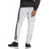 imageadidas Mens Essentials 3Stripes French Terry PantsLight Grey HeatherBlack