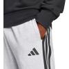 imageadidas Mens Essentials 3Stripes French Terry PantsLight Grey HeatherBlack
