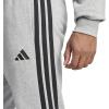 imageadidas Mens Essentials 3Stripes French Terry PantsMedium Grey HeatherBlack