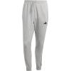 imageadidas Mens Essentials 3Stripes French Terry PantsMedium Grey HeatherBlack