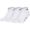 imageadidas Mens All Day Training Low Cut Socks Engineered for Sport Performance with Targeted Cushioning for Running 3PairWhiteSemi Court GreenDark Blue